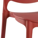 Designstuhl aus Polypropylen, Farbe rostrot