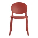 Designstuhl aus Polypropylen, Farbe rostrot