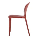 Designstuhl aus Polypropylen, Farbe rostrot
