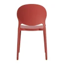 Designstuhl aus Polypropylen, Farbe rostrot