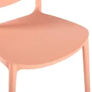 Designstuhl aus Polypropylen, Farbe ros&eacute;