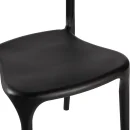 Stapelbarer Designstuhl mit Armlehnen, Farbe schwarz
