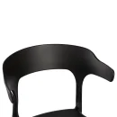 Stapelbarer Designstuhl mit Armlehnen, Farbe schwarz