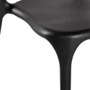 Stapelbarer Designstuhl mit Armlehnen, Farbe schwarz