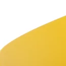 Stapelbarer Designstuhl mit Armlehnen, Farbe sonnengelb