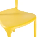 Stapelbarer Designstuhl mit Armlehnen, Farbe sonnengelb