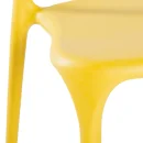 Stapelbarer Designstuhl mit Armlehnen, Farbe sonnengelb