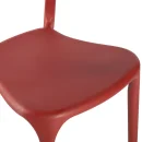 Stapelbarer Designstuhl mit Armlehnen, Farbe rostrot