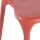 Stapelbarer Designstuhl mit Armlehnen, Farbe rostrot