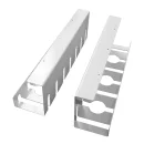 2 Stück Kabelwanne, weiß 430 x 100 x 100 mm