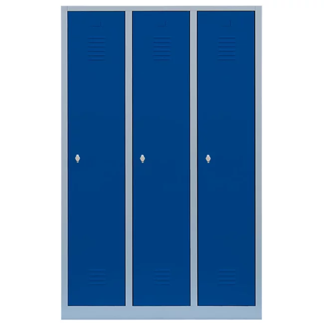 Gebraucht: XL Metallspind für 3 Personen - grau/blau