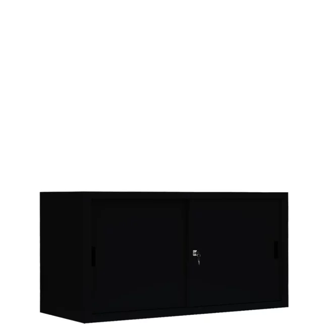 Gebraucht: Aktenschrank Schiebetür - B 160 cm - schwarz