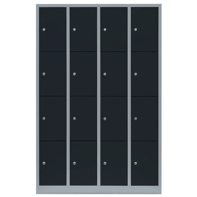Gebraucht: Lüllmann® Fächerschrank mit 16 Fächern - lichtgrau/anthrazit