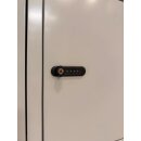 Gebraucht: XL F&auml;cherschrank aus Metall mit 12 F&auml;chern, Zahlenkombischloss - grau