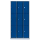 L&uuml;llmann&reg; F&auml;cherschrank mit 9 F&auml;chern - grau/blau