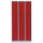 Lüllmann® Fächerschrank mit 9 Fächern - grau/rot