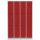 Lüllmann® Fächerschrank mit 12 Fächern - grau/rot