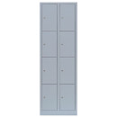 Fächerschrank mit 8 Fächern Schließfachschrank Wertfachschrank Spind 180cmx31,5cmx50cm grau 520420