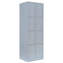 Fächerschrank mit 8 Fächern Schließfachschrank Wertfachschrank Spind 180cmx31,5cmx50cm grau 520420