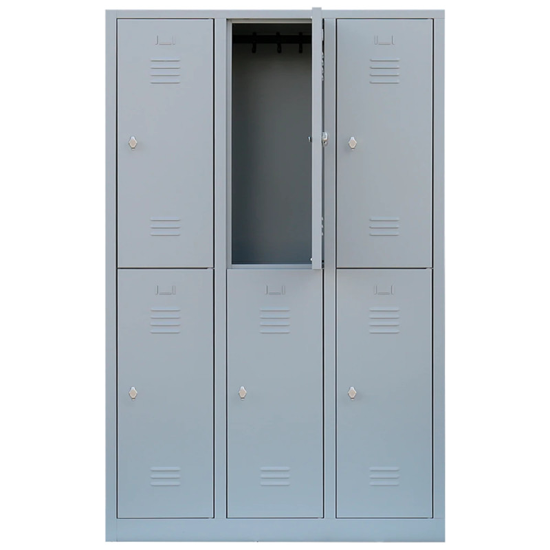 6 Fächer Spind Umkleideschrank Fächerschrank Lichtgrau, € 440,90