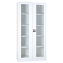 Medizinschrank Arzneischrank Medikamentenschrank Krankenhausschrank transparent wei&szlig; XXXL 570157