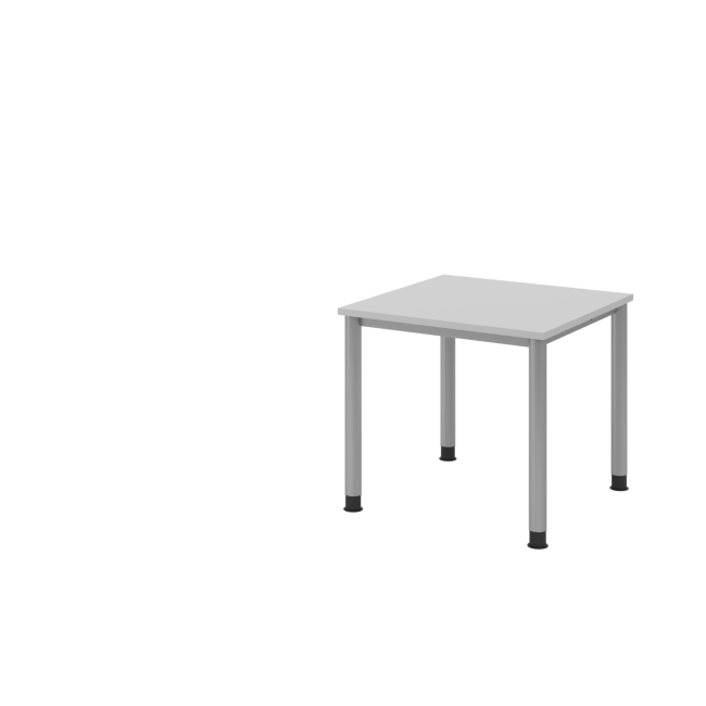 Schreibtisch Helsinki - B 800 mm - 4-Fuß - höhenverstellbar - silber/grau