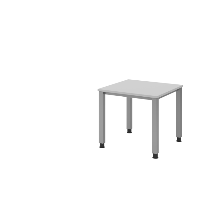 Schreibtisch Quebec - höhenverstellbar - B 800 mm - 4-Fuß - silber/grau