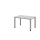 Schreibtisch Quebec - höhenverstellbar - B 1200 mm - 4-Fuß - silber/grau