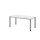 Schreibtisch Quebec - höhenverstellbar - B 1600 mm - 4-Fuß - silber/weiß