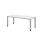 Schreibtisch Quebec - höhenverstellbar - B 1800 mm - 4-Fuß - silber/weiß