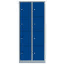 L&uuml;llmann&reg; XL F&auml;cherschrank mit 8 F&auml;chern - grau/blau