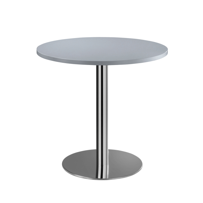 Säulentisch -  745 x Ø 1000 mm -  chrom/lichtgrau