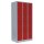 Lüllmann® Fächerschrank mit 12 Fächern - grau/rot