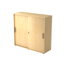 Schiebetürenschrank aus Holz - 3 Ordnerhöhen -...