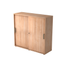 Schiebetürenschrank aus Holz - 3 Ordnerhöhen -...