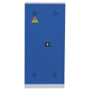 L&uuml;llmann&reg; XL Gefahrstoffschrank - 4 Wannenb&ouml;den - grau/blau