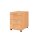 Rollcontainer aus Holz - 4 Schubladen - buche - Relinggriff Kunststoff