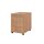 Rollcontainer aus Holz - 4 Schubladen - nussbaum - Relinggriff Kunststoff