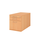 Rollcontainer aus Holz - 3 Schubladen - unsichtbare...