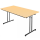 Klapptisch Besprechungstisch Schreibtisch 200 x 80 cm Konferenztisch 750x2000x800mm schwarz/ahorn 350542