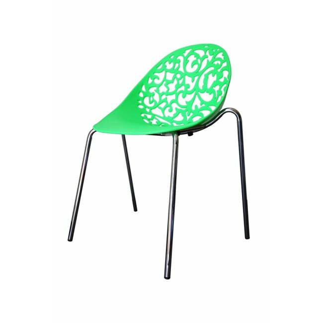 Design Stuhl Flora Stühle Esszimmerstuhl Wohnzimmerstuhl Loungestuhl 221636 grün