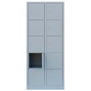 L&uuml;llmann&reg; F&auml;cherschrank mit 10 F&auml;chern - grau