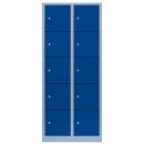 L&uuml;llmann&reg; F&auml;cherschrank mit 10 F&auml;chern - grau/blau