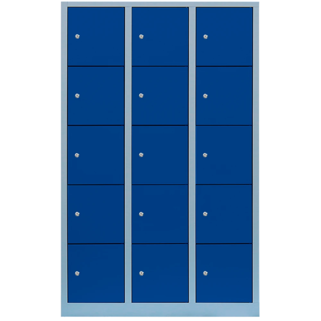 Lüllmann® XXL Fächerschrank mit 15 Fächern - grau/blau
