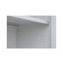 L&uuml;llmann&reg; Mehrzweckschrank mit Fl&uuml;gelt&uuml;ren - Garderobe - Fachb&ouml;den - grau