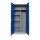 Lüllmann® Mehrzweckschrank mit Flügeltüren - Garderobe - Fachböden - grau/blau