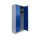 Lüllmann® Mehrzweckschrank mit Flügeltüren - Garderobe - Fachböden - grau/blau
