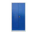 L&uuml;llmann&reg; XL Mehrzweckschrank mit Fl&uuml;gelt&uuml;ren - Garderobe - Fachb&ouml;den - grau/blau