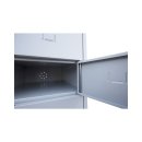Verteilerschrank 20 F&auml;cher Postschrank Personalschrank 180x74x50cm grau 526300
