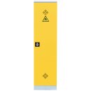 L&uuml;llmann&reg; Gefahrstoffschrank - 4 Wannenb&ouml;den - grau/gelb